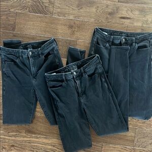 American Eagle Black Skinny Jeans Size 10 XLong